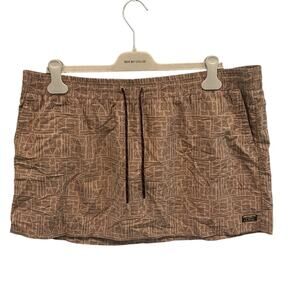 LL Bean Womens Nylon Hiking Skirt XL Aztec Tan Gorpcore Granola Camping Outdoor